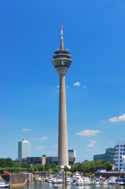 Rheinturm tower Dusseldorf clipart