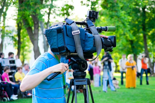 stock image Television cameraman