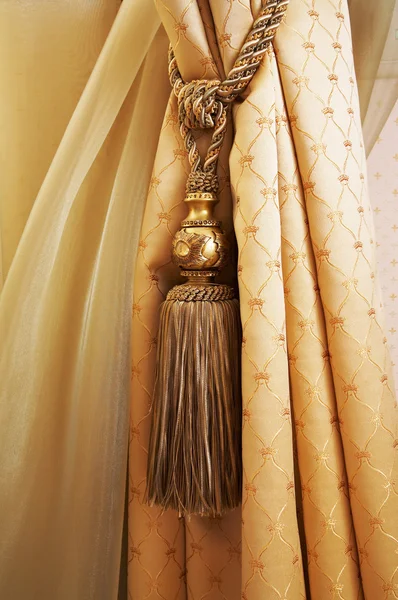 Curtains with ornaments — Stock Photo, Image