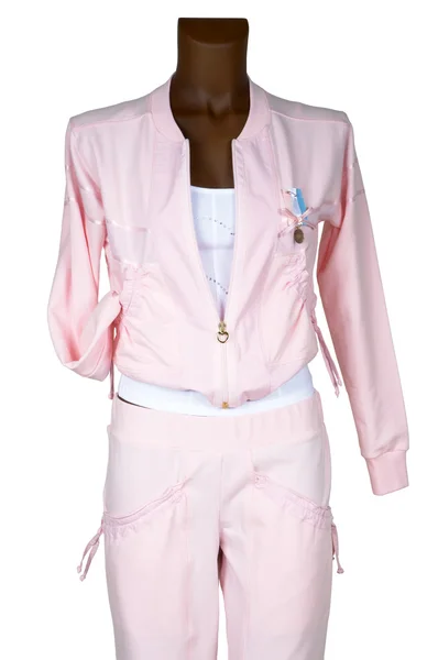 Weiblichen rosa Trainingsanzug — Stockfoto