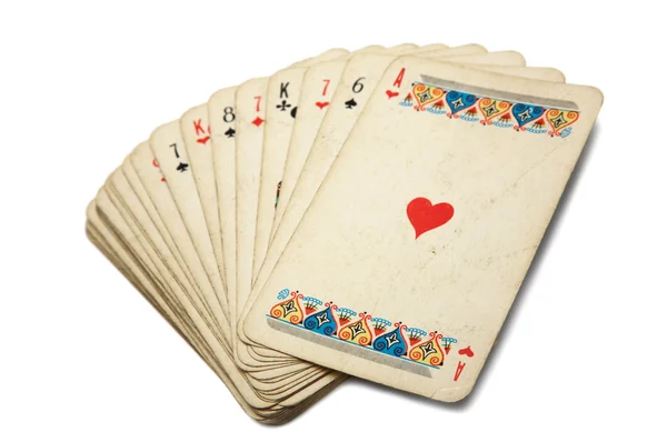 Stare karty do gry — Zdjęcie stockowe