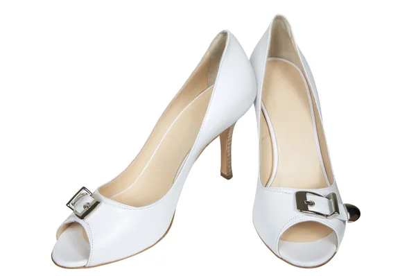 Zapato de cuero blanco —  Fotos de Stock