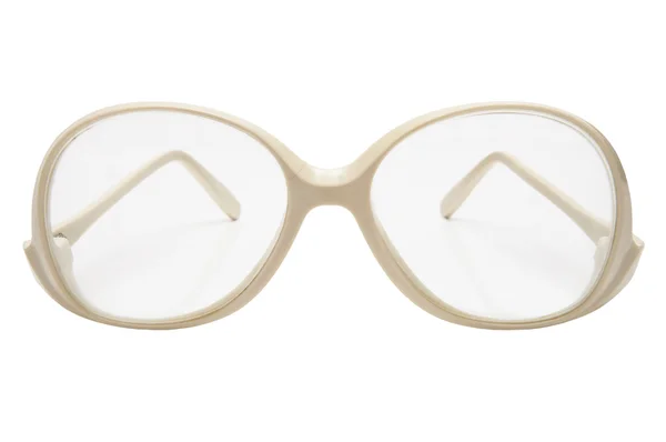 Old glasses in a plastic frame — Stock fotografie