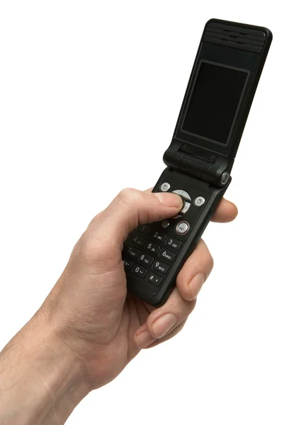 Telefonen i en hand — Stockfoto