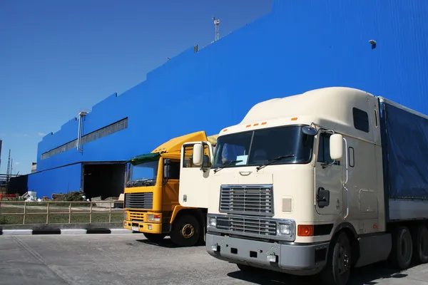 stock image Two powerful lorries