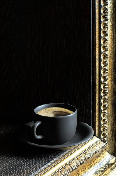 Black coffee in a cup — Stock Photo, Image