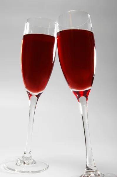 两杯红葡萄酒 — 图库照片