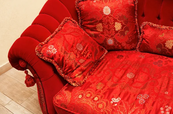 Cuscino rosso — Foto Stock