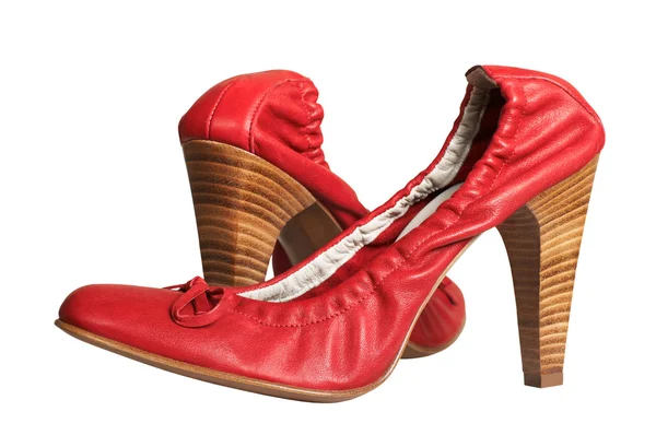Червоні туфлі жіночі — стокове фото