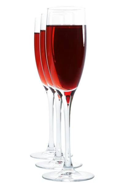 Bicchieri con vino rosso — Foto Stock