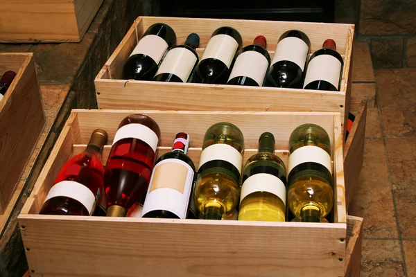 Wine in bottles — Stock Photo, Image