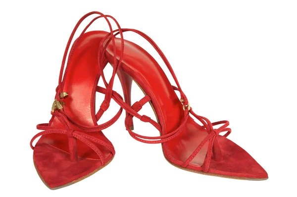 Kırmızı kadın ayakkabı — Stok fotoğraf