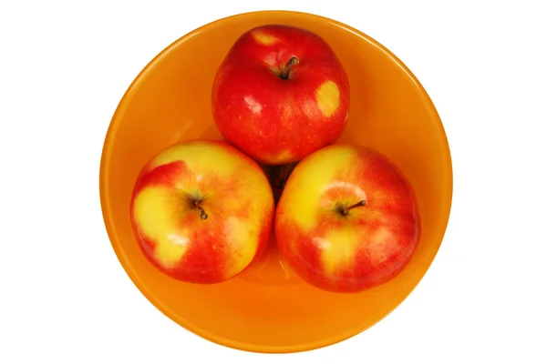 แอปเปิ้ลสดในจาน — ภาพถ่ายสต็อก