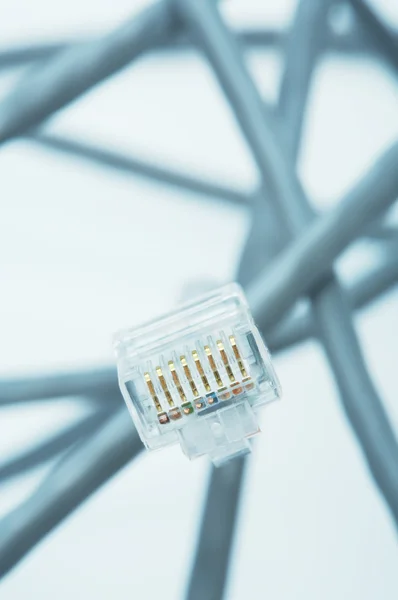 Bir bilgisayarın bağlantısı için kablo — Stok fotoğraf