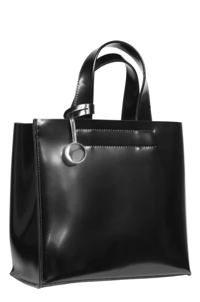 Fekete bőr táska — Stock Fotó