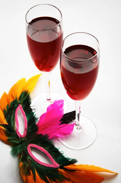 Dwie szklanki wina — Zdjęcie stockowe