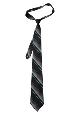 Fashionable striped necktie clipart