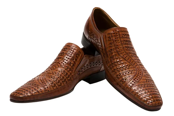 Brown low shoes — Stock Photo, Image