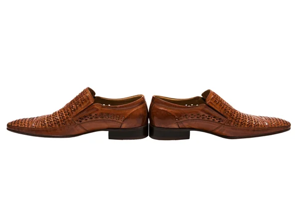 Brown low shoes — Stockfoto