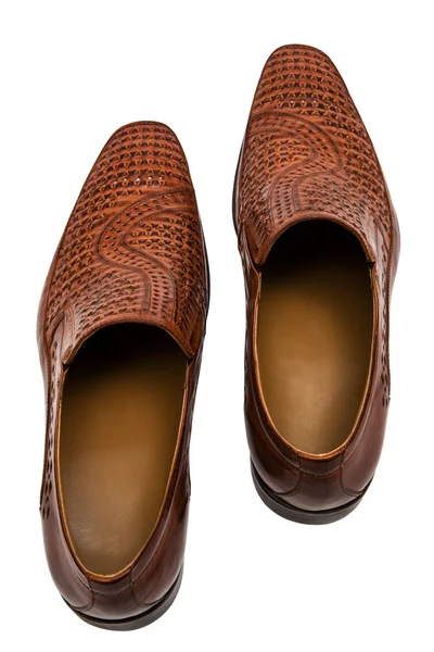 Brown low shoes — Stok fotoğraf
