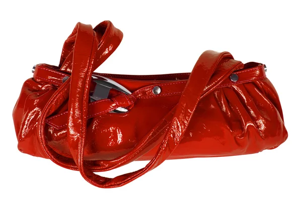 Moderne rote Damentasche — Stockfoto