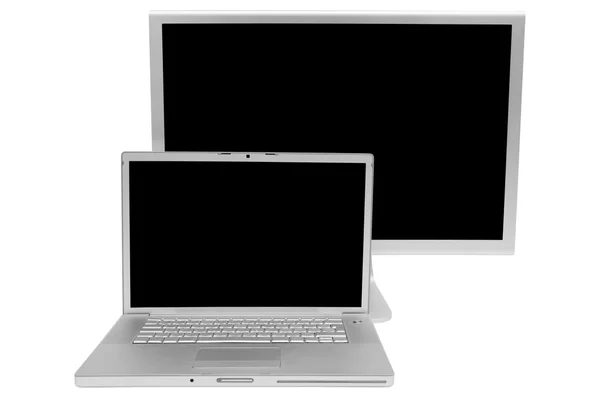 현대 노트북 및 디스플레이 — 스톡 사진
