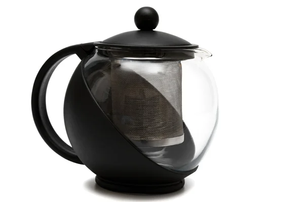 圆形玻璃茶壶 — 图库照片