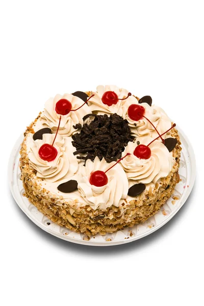 Kiraz ile tatlı pasta — Stok fotoğraf