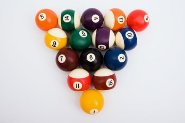 Spheres for game in billiards clipart