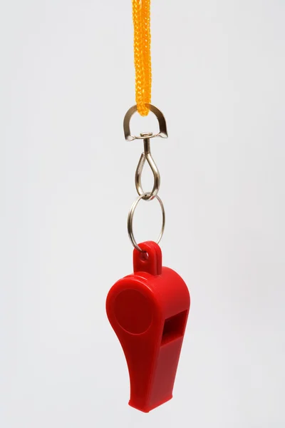 Červená píšťalka — Stock fotografie