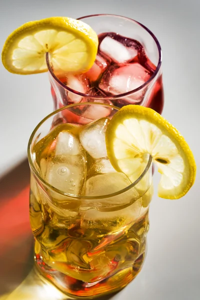 칵테일, 레몬과 얼음 — 스톡 사진