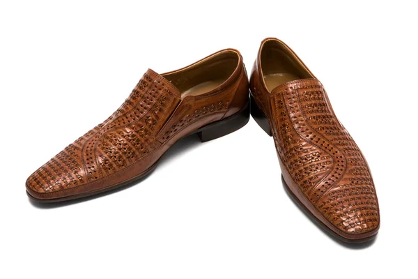 Brown low shoes — Stok fotoğraf