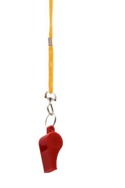 Červená píšťalka — Stock fotografie