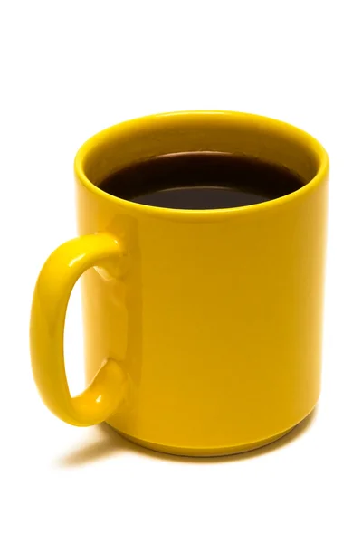 Yellow mug from coffee — Stock Photo, Image
