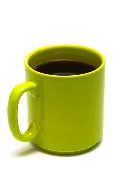 Yeşil kupa kahve üzerinden — Stok fotoğraf