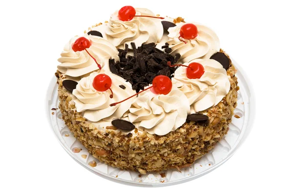 Kiraz ile tatlı pasta — Stok fotoğraf