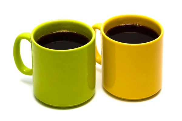 Yellow and green mug — Stock Photo, Image