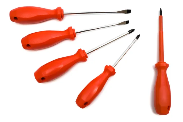 Set of steel screwdrivers — Stock Photo, Image