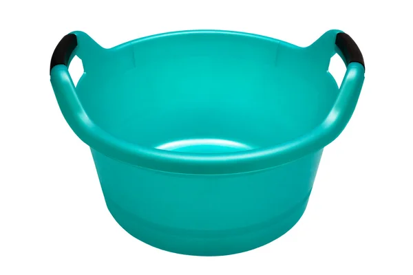 Plastic turquoise basin — Stock Photo, Image