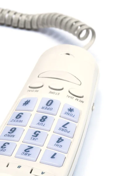 Telefone branco moderno — Fotografia de Stock