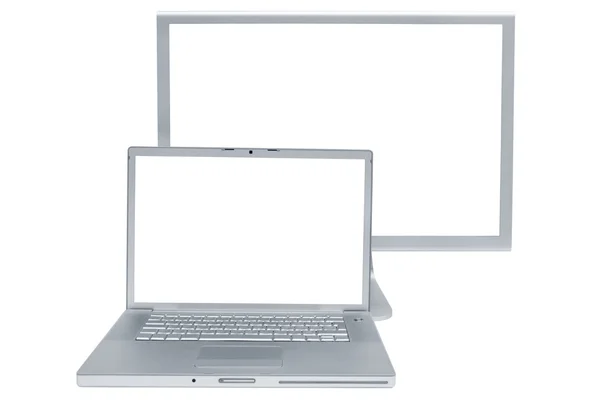 Modern laptop och displayen — Stockfoto