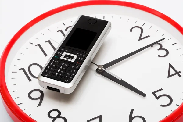 Phone and clock — Stock Photo, Image