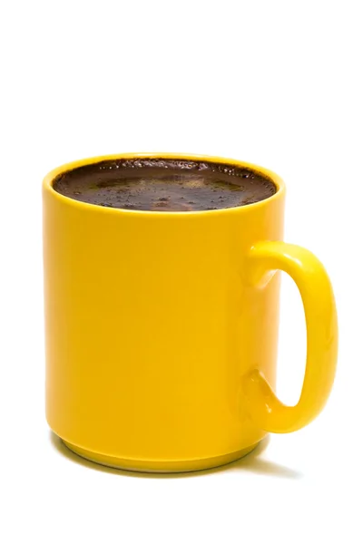 Gul mugg från kaffe — Stockfoto