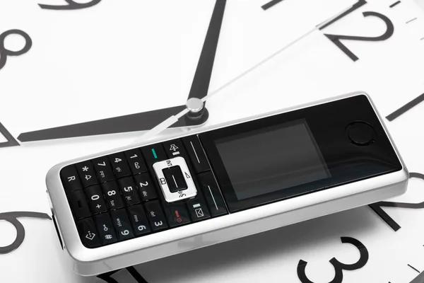Phone and clock — Stock Photo, Image
