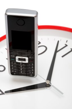 Phone and clock clipart