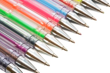 Color ballpoint pens clipart