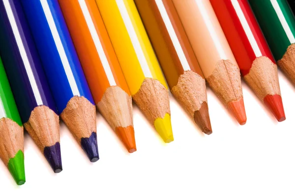 Beautiful Color Pencils White Background — Stock Photo, Image