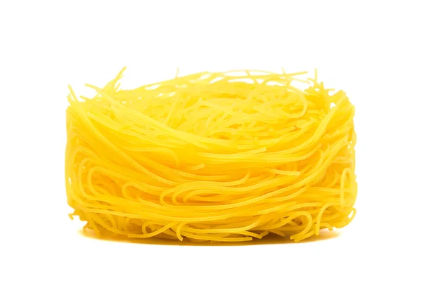 Pasta Amarilla Hermosa Sobre Fondo Blanco — Foto de Stock