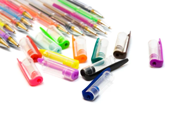 Cor canetas esferográficas — Fotografia de Stock