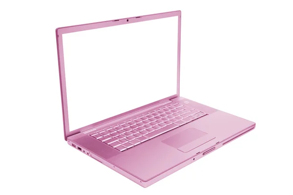 Розовый и модный ноутбук — стоковое фото
